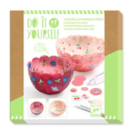 Zestaw artystyczny papierowe miseczki Różowe Djeco