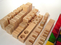 Klocki drewniane XL 155 elementów