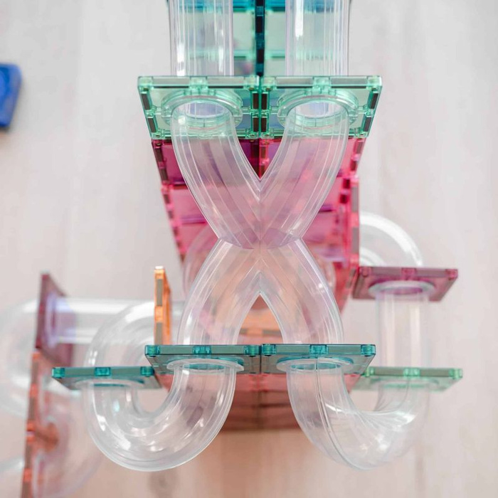 Kulodrom klocki magnetyczne Connetix Pastel Ball Run Expansion Pack 80 el