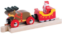 Drewniana kolejka magnetyczna Sanie Świętego Mikołaja Bigjigs Rail