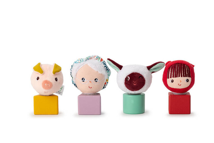 Drewniany wózek do ciągnięcia Wilk Louis LILLIPUTIENS