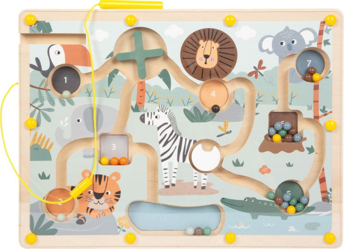 Magnetyczny drewniany labirynt Safari Small Foot