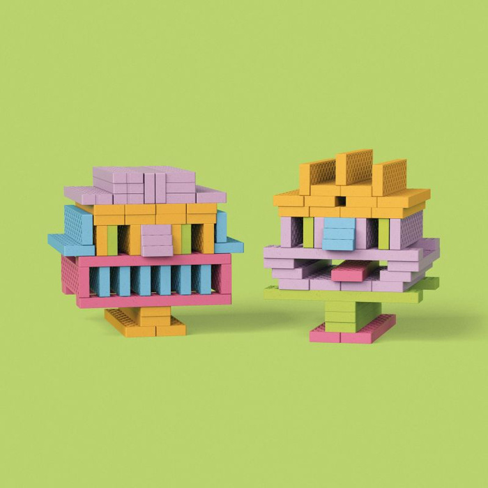 Klocki dla dzieci pastelowy Fun Box Bioblo 200 elementów