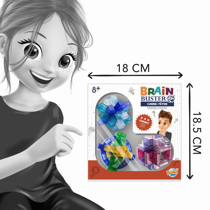 Trzy tradycyjne łamigłówki intelektualne dla małych ekspertów Buki