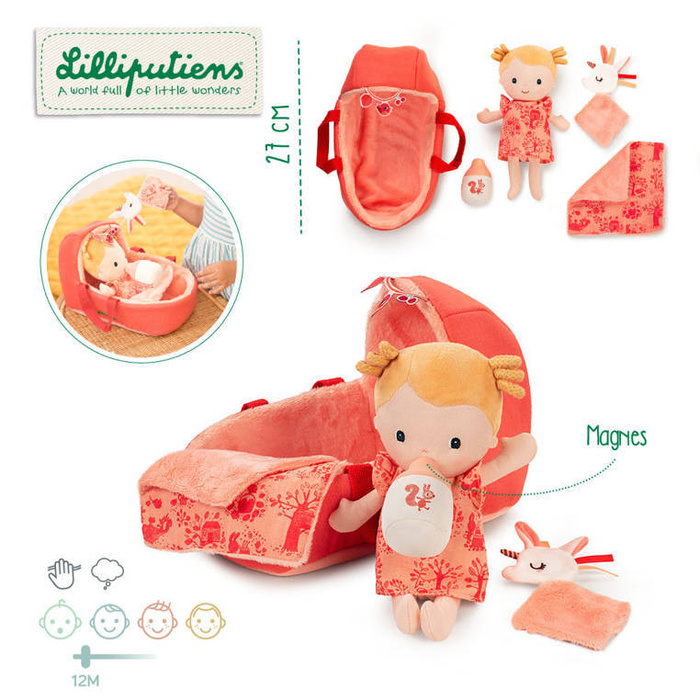 Miękka lalka dzidziuś z akcesoriami Lena Lilliputiens