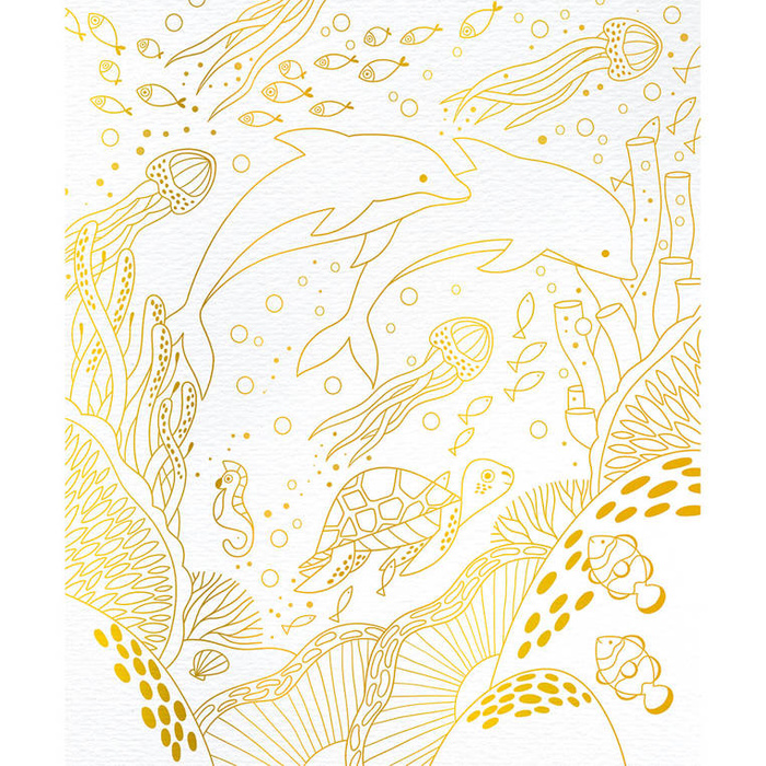 Artystyczny zestaw kreatywny Złote kontury Zwierzęta Janod