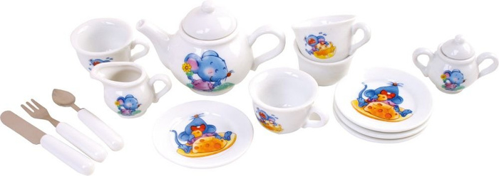 Brązowy kosz piknikowy. Myszki, small foot design