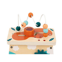 Kostka edukacyjna drewniana wulkan Dinozaury Janod