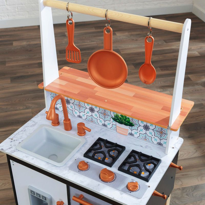 Czarna kuchnia dla dzieci Artisan Island KidKraft