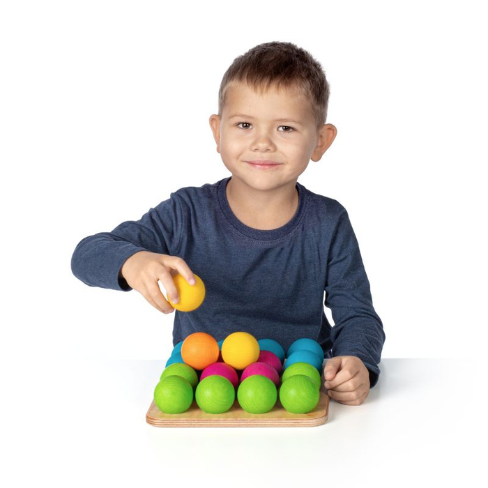 Gra dla dzieci w układanie kulek Froebla 46 el Erzi