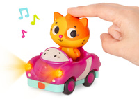 Zestaw miękkich autek sensorycznych do rączki Light Up Cars B.toys