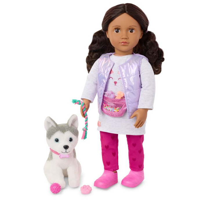 Lalka Estella 46cm z pieskiem rasy Husky i akcesoriami Our Generation