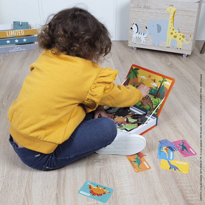 Magnetyczna układanka Dinozaury Magnetibook Janod