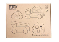 Drewniane samochody zabawki Służby miejskie Bajo