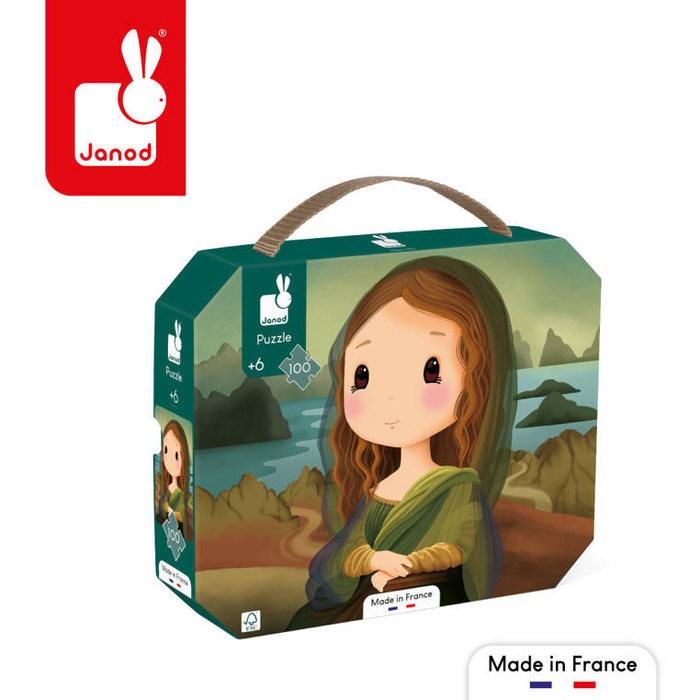 Puzzle w walizce Inspirowane twórczością da Vinci 100 el. Janod