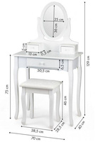 Toaletka dla dziewczynki z krzesłem Flora Goodhome