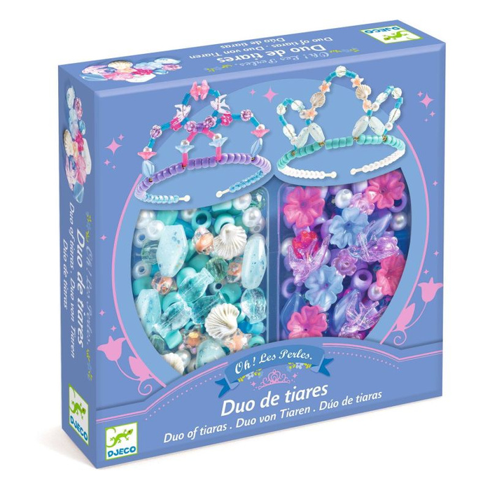 Zestaw dla dzieci do tworzenia biżuterii 2 tiary niebieski Djeco