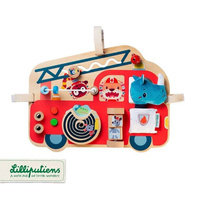 Drewniana tablica manipulacyjna Wóz strażacki Nosorożec Marius