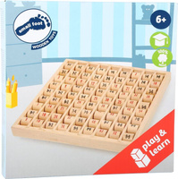 Drewniana tabliczka mnożenia. Obracane walce