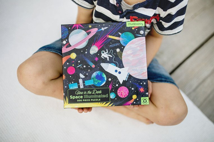Puzzle rodzinne świecące w ciemności Kosmos 500 el Mudpuppy