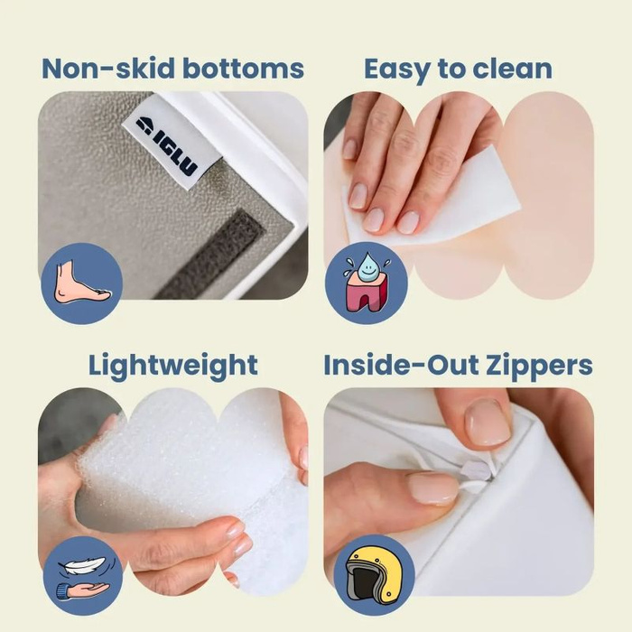 Zestaw do zabawy schodki i ślizgawka beżowo biały Soft Play Slider IGLU