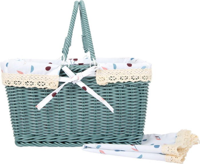 Wiklinowy kosz piknikowy dla dzieci z akcesoriami Tasty Small Foot