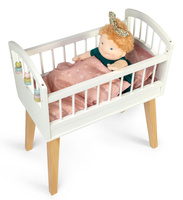 Drewniane łóżeczko dla lalki w skandynawskim stylu Astrup