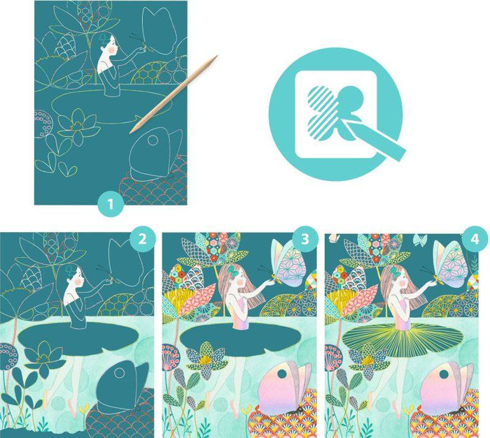 Wydrapywanka Zaczarowany staw DJ09716 Djeco