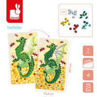 Artystyczny zestaw kreatywny Cekiny Smoki Janod 