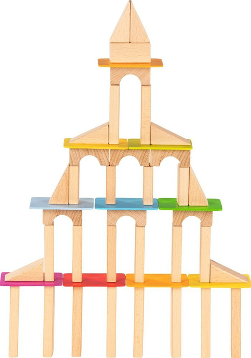 Drewniane klocki dla najmłodszych Pastelowa budowla Goki