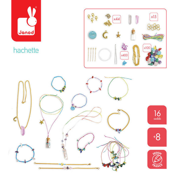 Zestaw do tworzenia biżuterii z kamieniami przynoszącymi szczęście Janod
