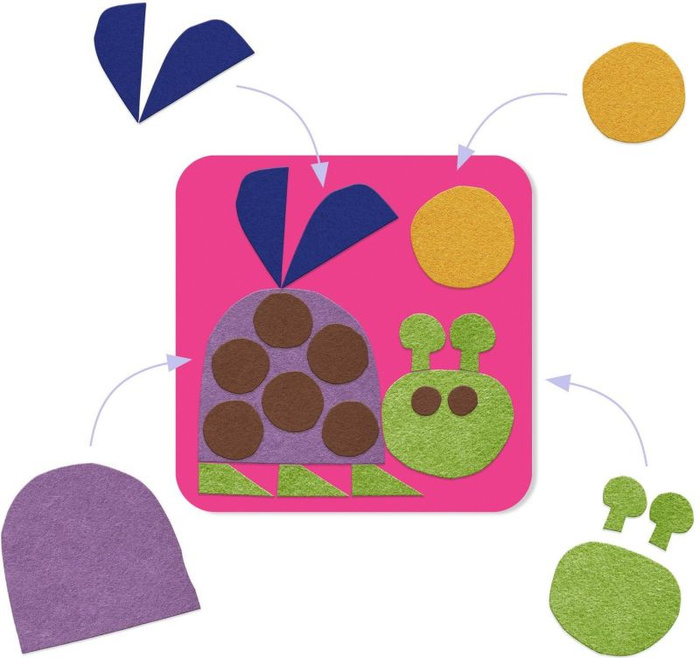 Zestaw kreatywny wyklejanki filcowe Małe stworzenia Djeco