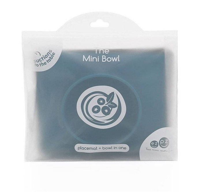 Silikonowa miseczka z podkładką 2w1 Mini Bowl niebieska EZPZ
