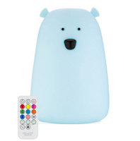 Miś Duży lampka LED z pilotem niebieska Rabbit & Friends