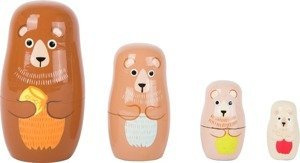 Drewniana układanka matrioszka Misie Small Foot