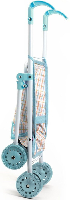 Wózek spacerówka dla lalek niebieska kolekcja Pomea Djeco