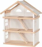 Trzypoziomowy domek dla lalek biały Goki