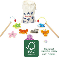 Drewniana gra zręcznościowa z magnesami Dziecięce wędkowanie Small Foot