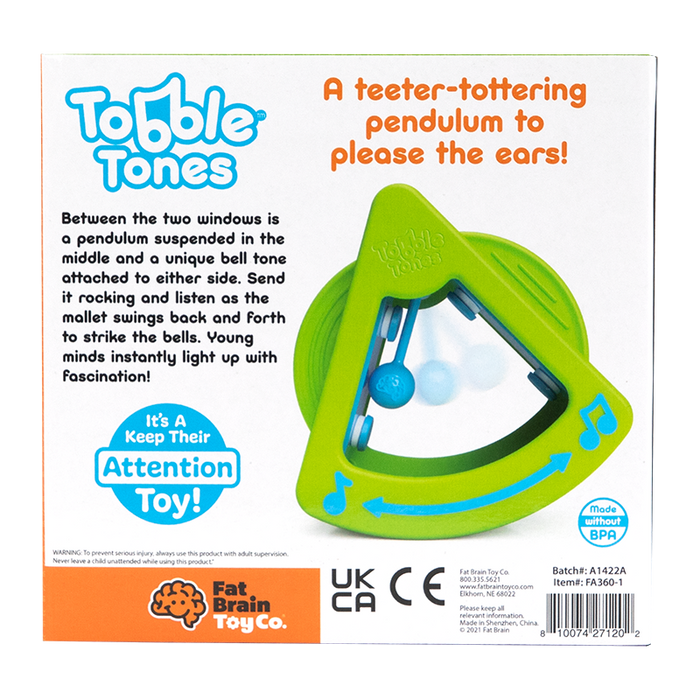 Wańka wstańka z dzwoneczkiem wahadełkiem Tobble Tones Fat Brain Toys