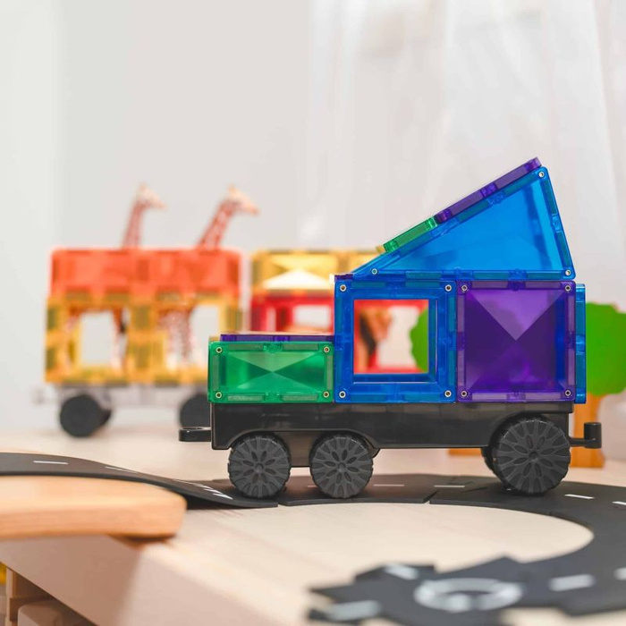 Klocki magnetyczne Connetix Rainbow Transport Pack 50 el.