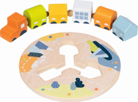 Gra rozwojowa pociąg do przeciągania z wagonikami Goki