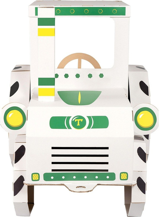 Zabawki z tektury Tektorado Traktor z naklejkami zieleń