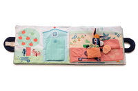 Materiałowa edukacyjna książeczka z mini przytulanką Osiołek Ignace Lilliputiens