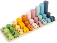 Drewniana tablica edukacyjna do nauki liczenia Bigjigs