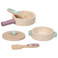 Zabawa w gotowanie Drewniane garnki dla dzieci Kitchen love Goki