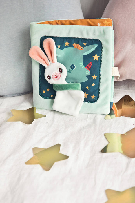 Materiałowa edukacyjna książeczka Smok Joe i jego przytulanka LILLIPUTIENS