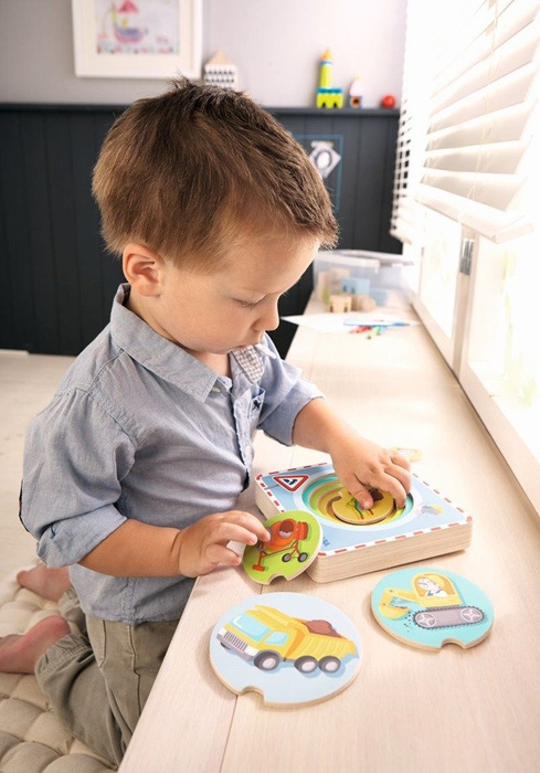 Drewniane puzzle. Praca na budowie, Haba