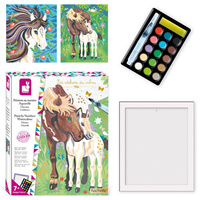 Zestaw kreatywny dla dzieci Malowanie po numerach Konie Janod