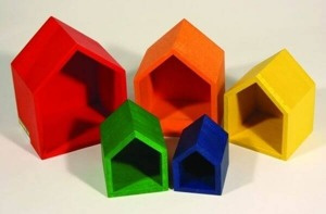 Klocki do układania Domki pełne pomysłów Pilch