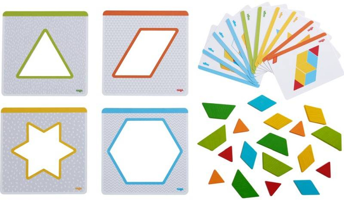 Drewniana układanka dla dzieci Kolorowe kształty Haba